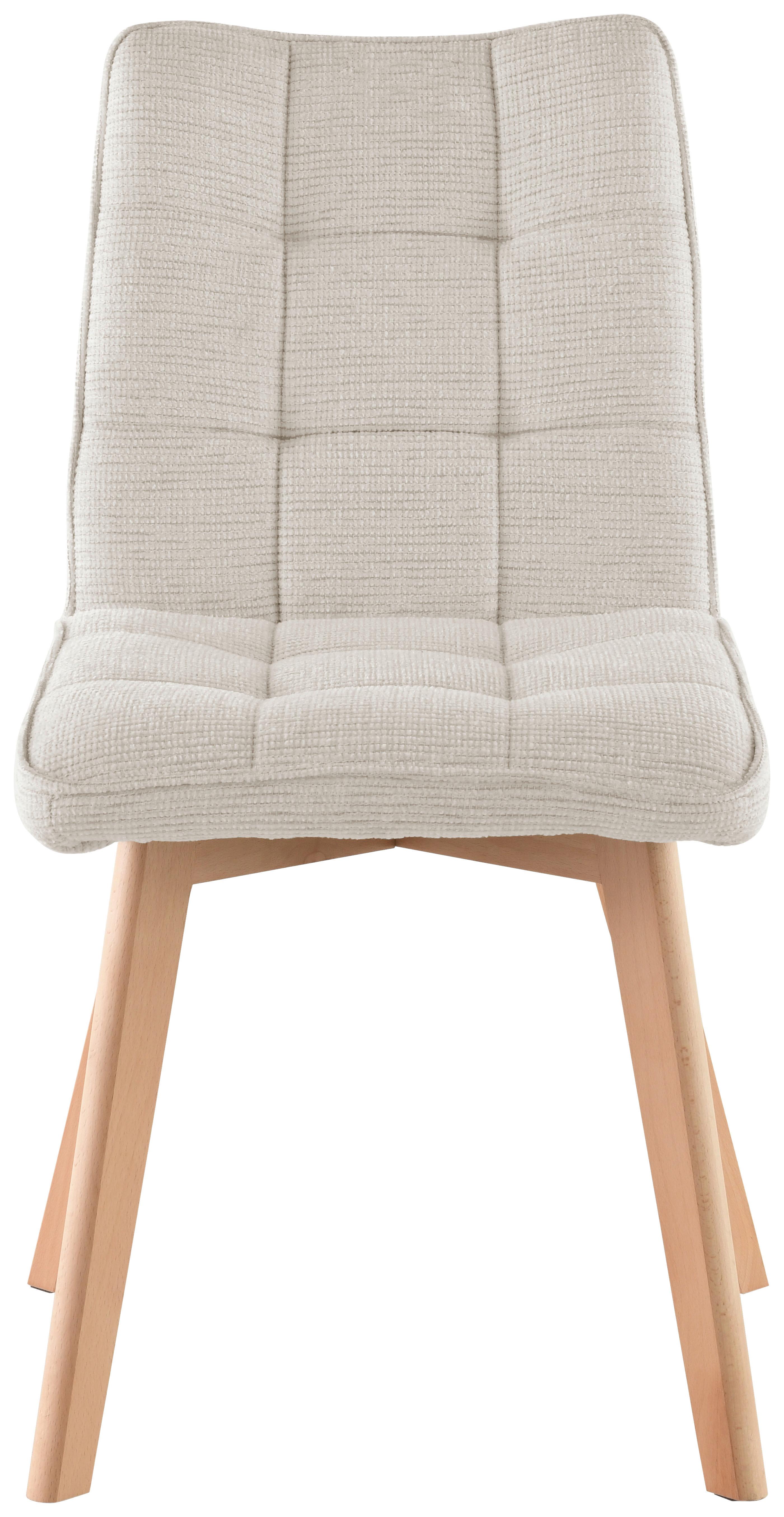 Stuhl Colin - Eichefarben/Beige, LIFESTYLE, Holz/Textil (45/88/62cm) - Livetastic