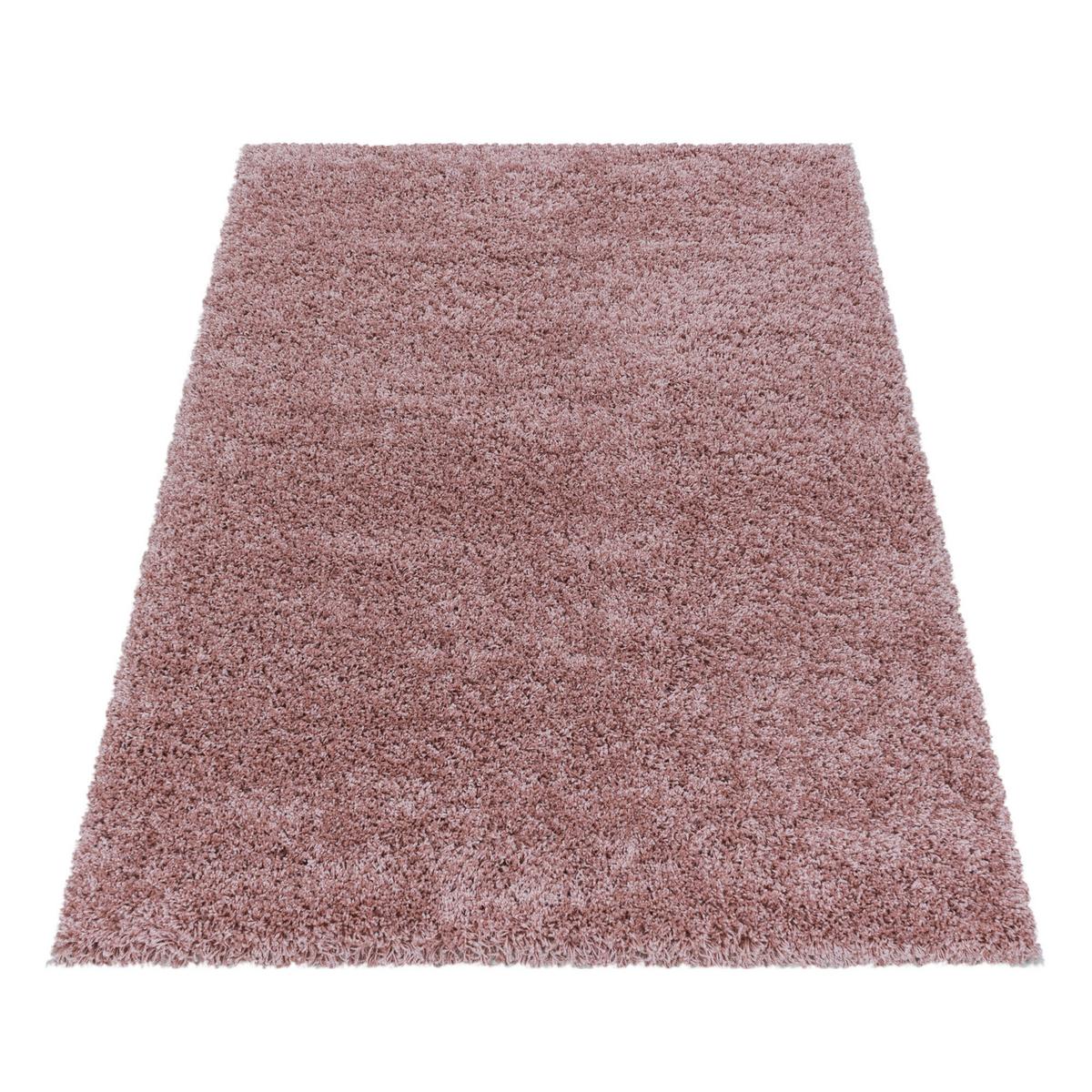 Hochflor Teppich Rosa Naturfaser Sydney 160x230 Cm - Rosa, Basics, Textil (160/230cm)