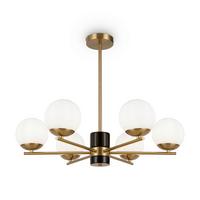 Pendelleuchte Marble - Messingfarben/Weiß, Trend, Glas/Metall (67/56cm) - MAYTONI