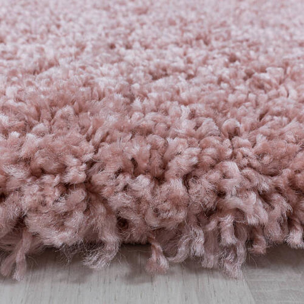 Hochflor Teppich Rosa Naturfaser Sydney 200x290 cm - Rosa, Basics, Textil (200/290cm)