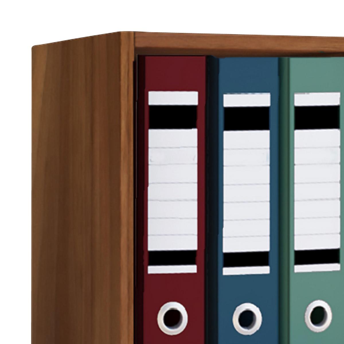 Aktenregal Offas Nuss Dekor B: 34 cm - Nussbaumfarben, Design, Holzwerkstoff (34/72/30cm) - MID.YOU