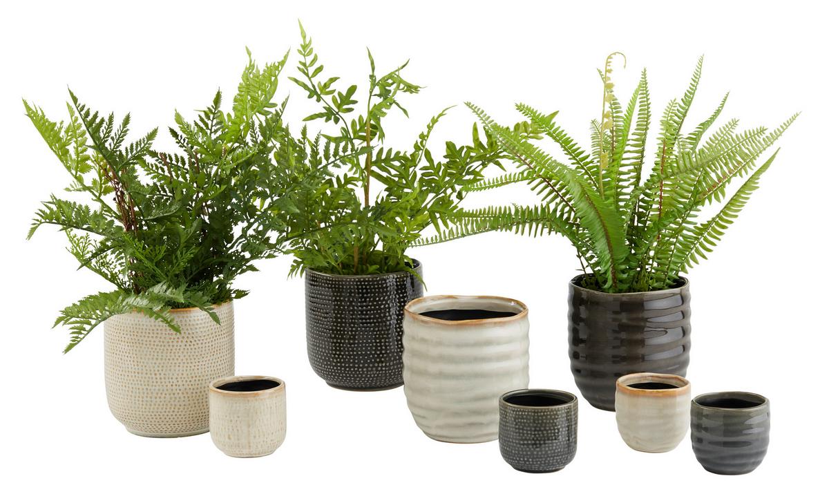 Obal na květináč Mood, Ø/V: 6,5/6,5cm - béžová, keramika (6,5/6,5cm) - Modern Living