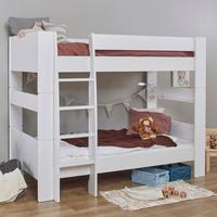 Etagenbett Pure Weiß, Lf: 90x200 cm - Weiß/Naturfarben, MODERN, Holzwerkstoff (90/200cm) - MID.YOU