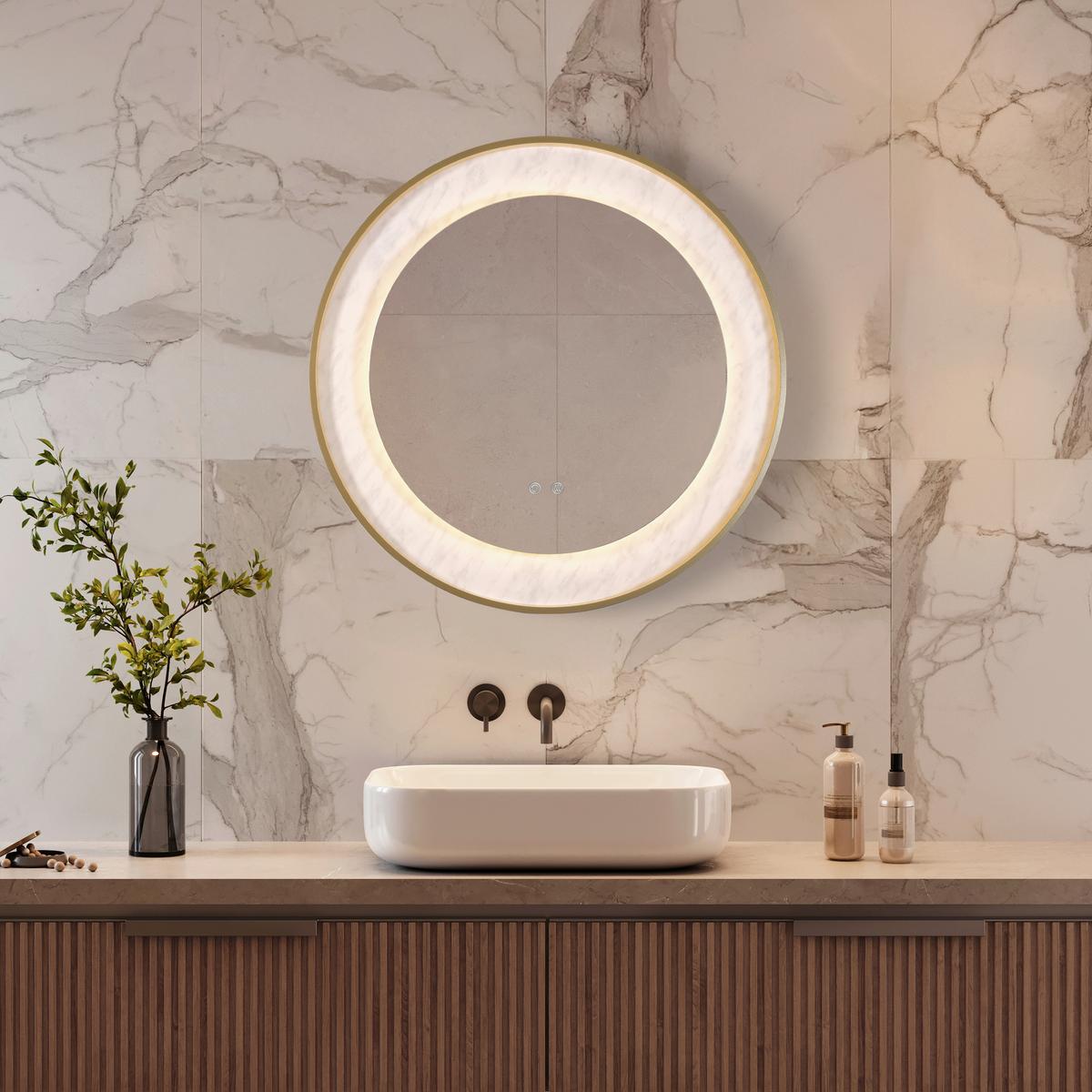 Fürdőszobai Falilámpa 96060go Luxo - aranyszínű, Design, üveg/fém (80cm) - Searchlight