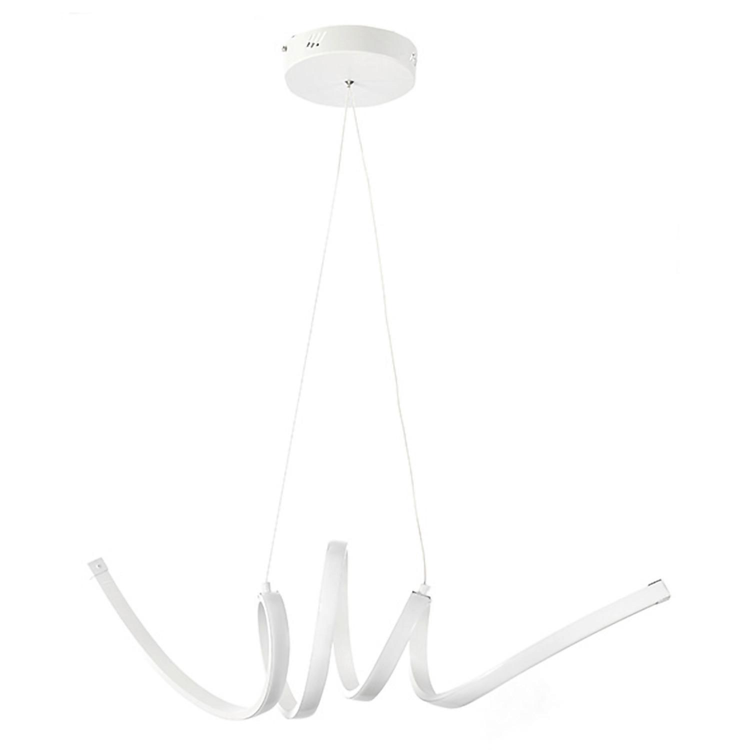 Led-hängeleuchte 5009/sb - Weiß, Design, Metall (80/25/145cm)