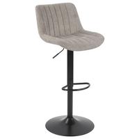 Barová stolička LOVIS sivá - čierna/sivá, Modern, kov/textil (46/89,5-111,5/52cm) - Mömax