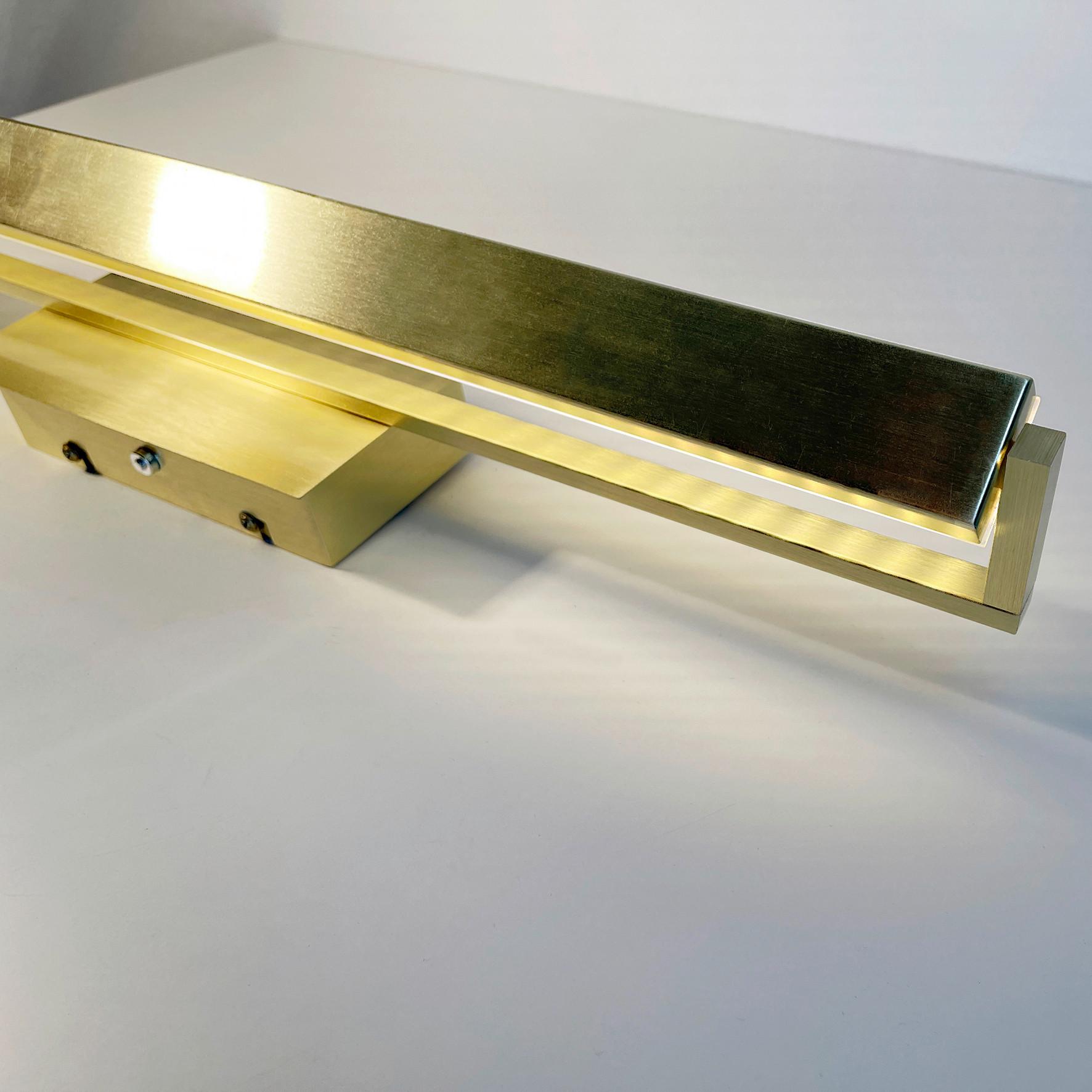 LED-Wandleuchte Pare 1-Flammig Farbtemperaturwechsler dimmbar - Messingfarben/Weiß, Design, Kunststoff/Metall (60/10cm) - Fischer & Honsel