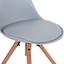 Stuhl Levi Lederlook Hellgrau, Beine Echtholz - Eichefarben/Hellgrau, MODERN, Holz/Kunststoff (48/81/57cm) - Ombra Stuhl Levi Lederlook Hellgrau, Beine Echtholz - Eichefarben/Hellgrau, MODERN, Holz/Kunststoff (48/81/57cm) - Ombra