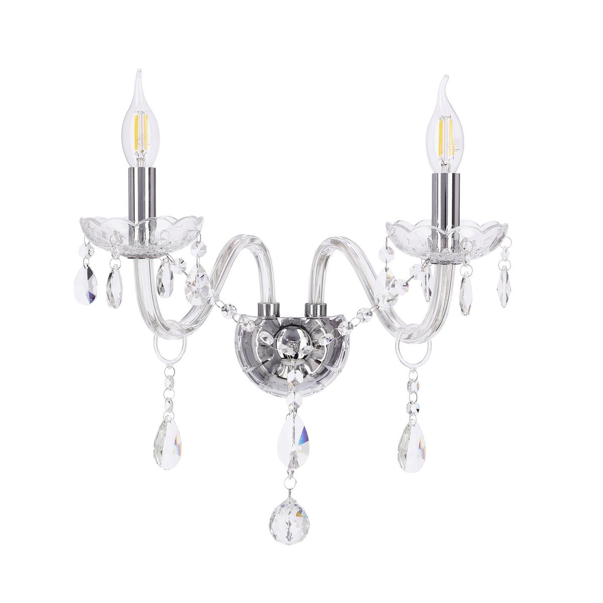 Wandleuchte 22-30276 Cristallo - Transparent, KONVENTIONELL (21/38/37cm)
