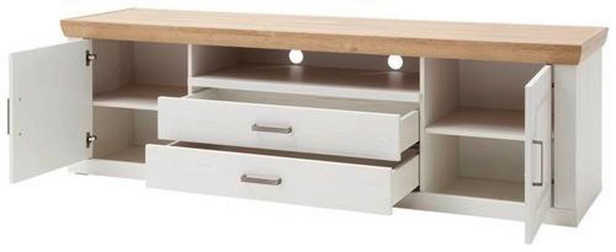 TV-Lowboard Brixen B: 198 cm Eichefarben/Pinienfarben - Eichefarben/Schwarz, LIFESTYLE, Holzwerkstoff (198/63/52cm) - Landscape