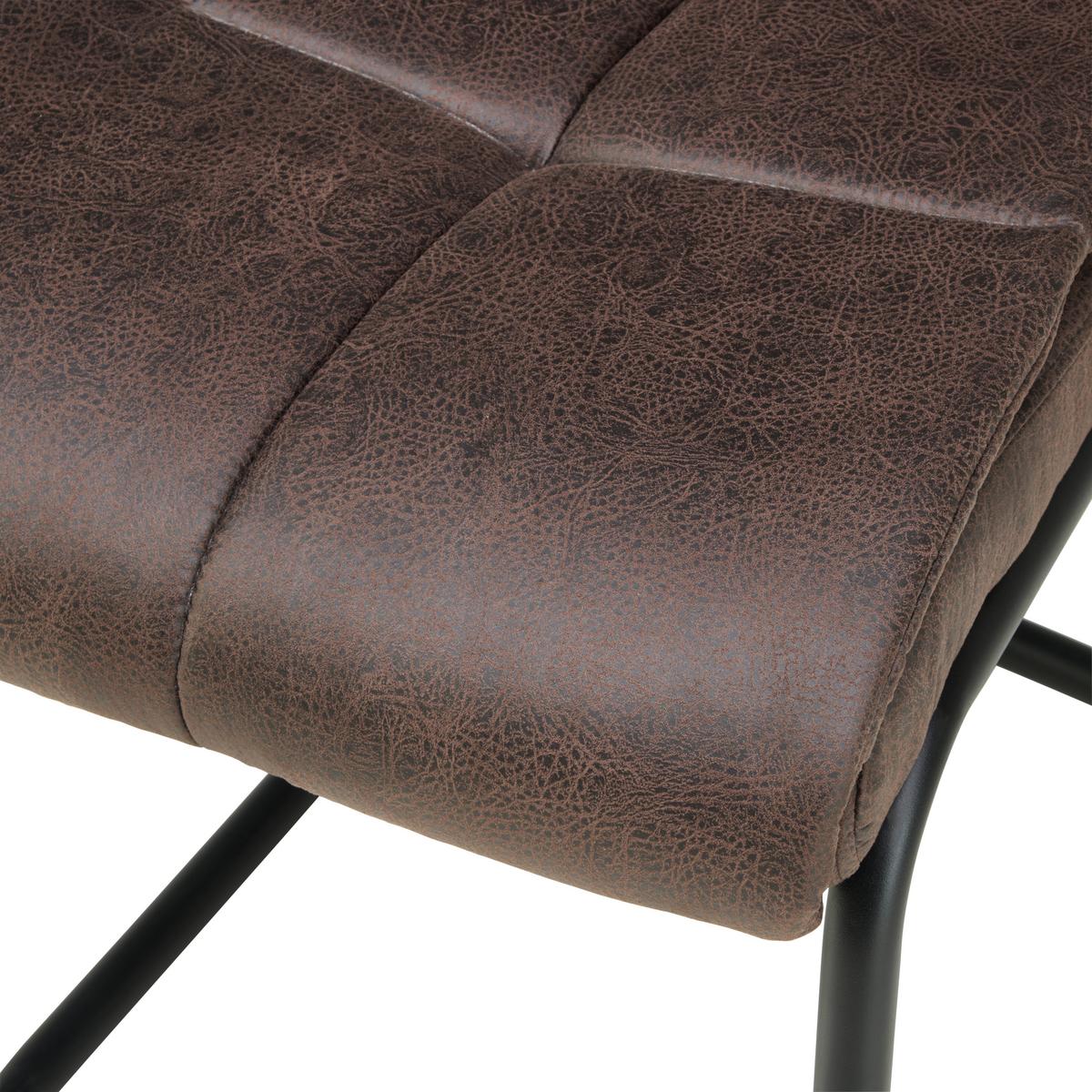 Schwingstuhl Kiana Micorfaser Braun, B: 38 cm - Schwarz/Braun, LIFESTYLE, Textil/Metall (38/97/45cm) - Livetastic