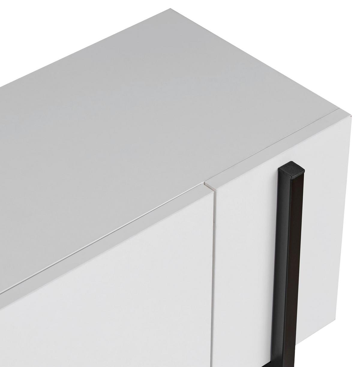 TV-ELEMENT Schwarz/Weiß B: 180cm - Schwarz/Weiß, MODERN, Holzwerkstoff (180/45/30cm)