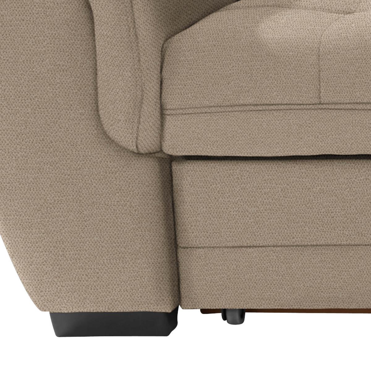 Ecksofa mit Schlaffunktion + Bettkasten Falco, Mikrofaser - Hellbraun/Dunkelbraun, KONVENTIONELL, Textil (251/183cm) - Ondega