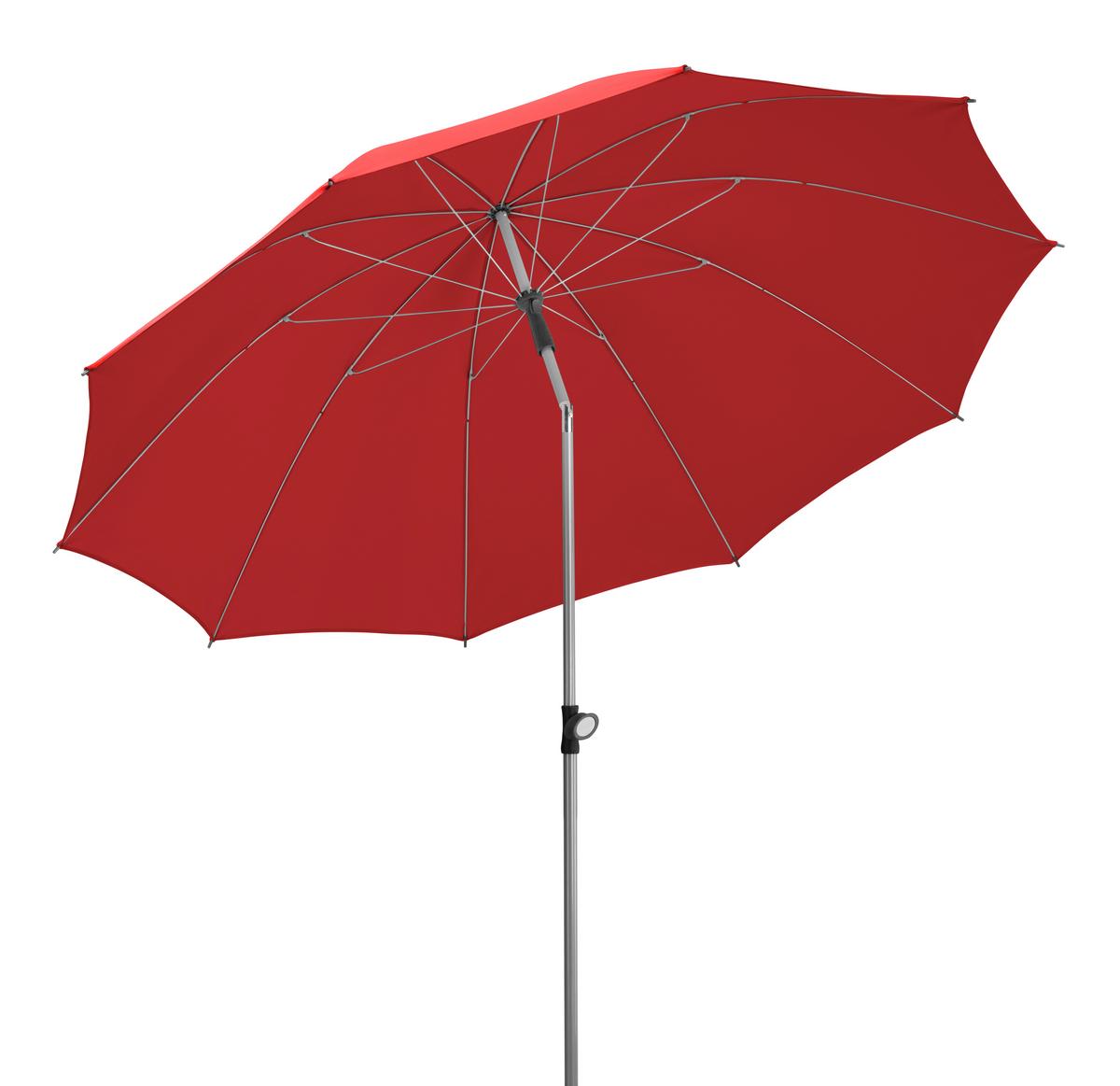 Sonnenschirm Locarno BxHxT: 220x231x220 cm Rot - Rot/Silberfarben, Basics, Textil/Metall (220/231/220cm) - Schneider