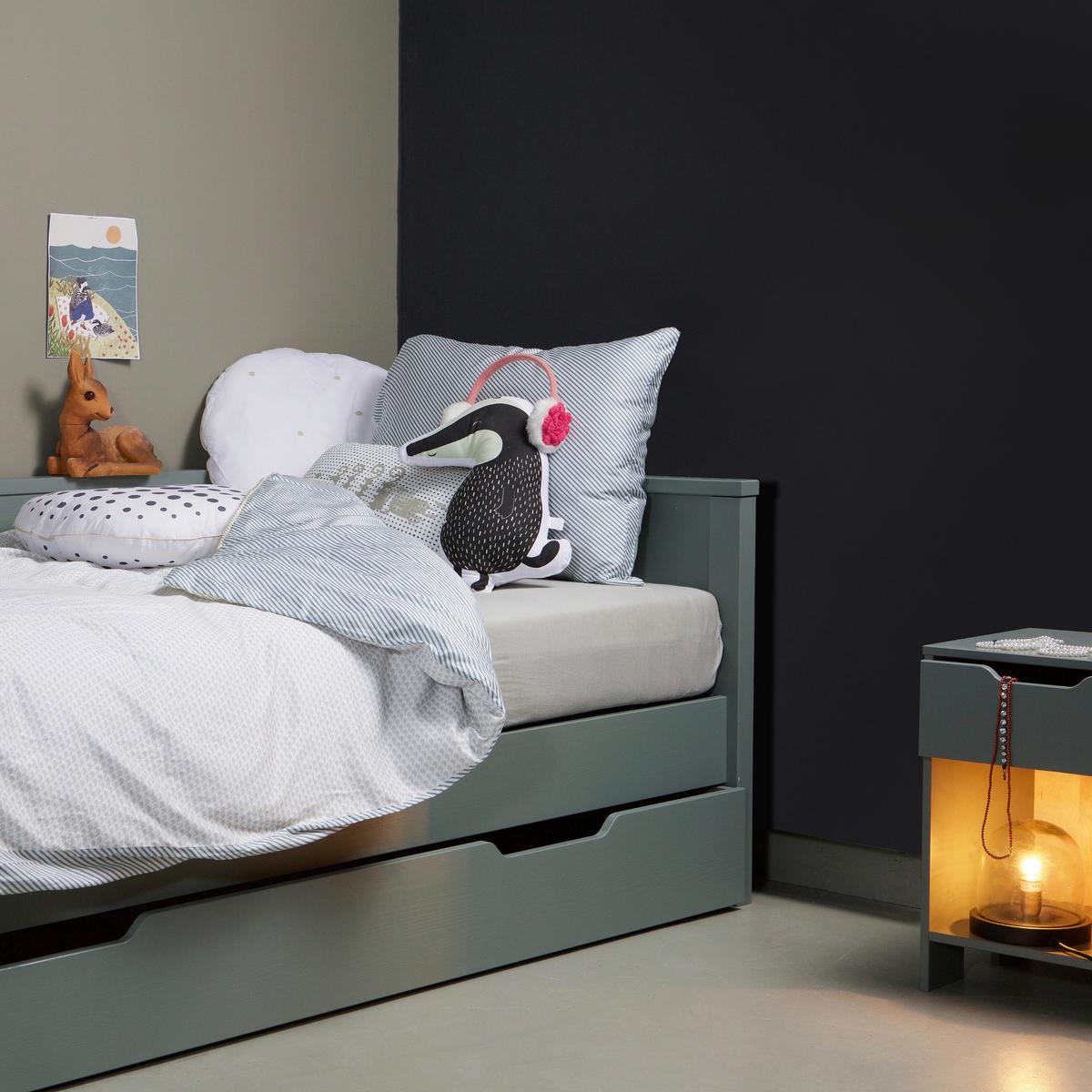 BETTSCHUBKASTEN Nikki Jadegrün B: 198cm - Jadegrün, Basics, Holz (198/20/94cm) - MID.YOU