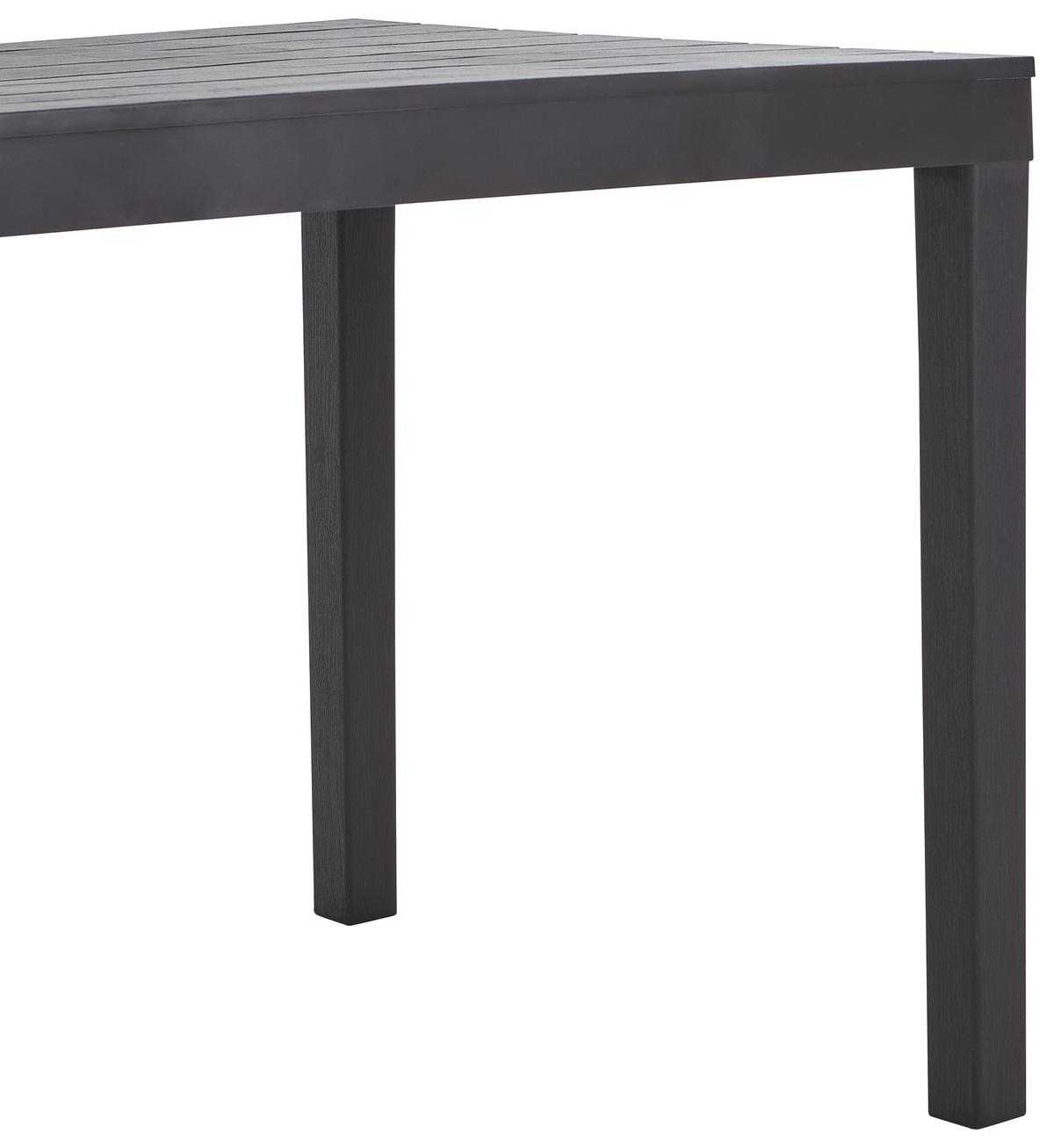 Gartentisch Kunststoff L 138 Cm - Anthrazit, MODERN, Kunststoff (138/72/78cm) - Ambia Garden