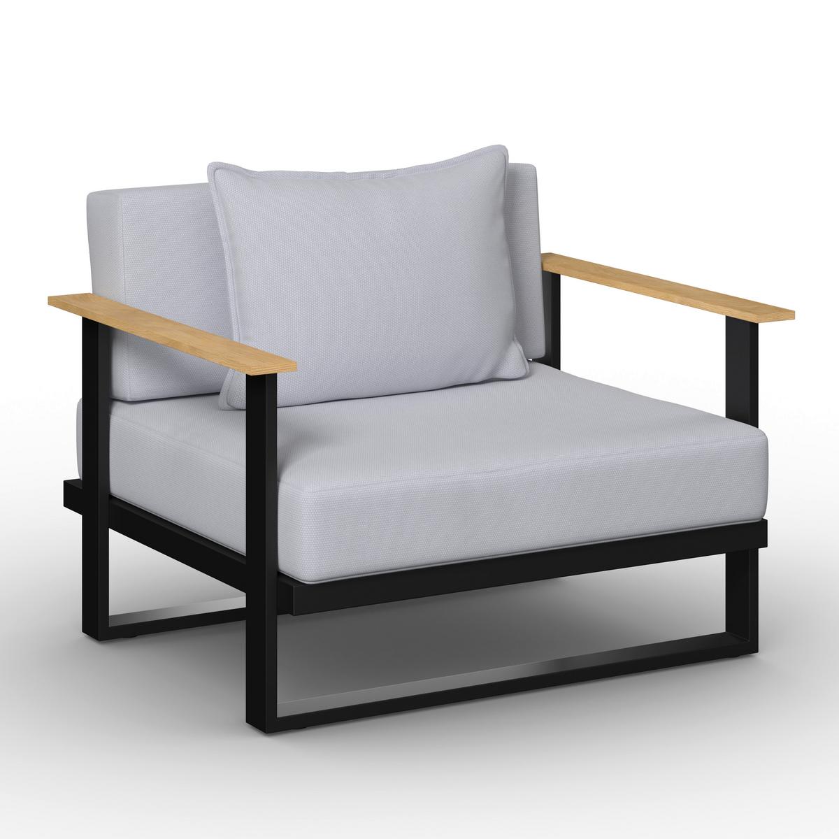 TERASOVÁ SEDACIA SÚPRAVA FABRIZIA - sivá, Modern, kov/drevo - Bessagi Garden