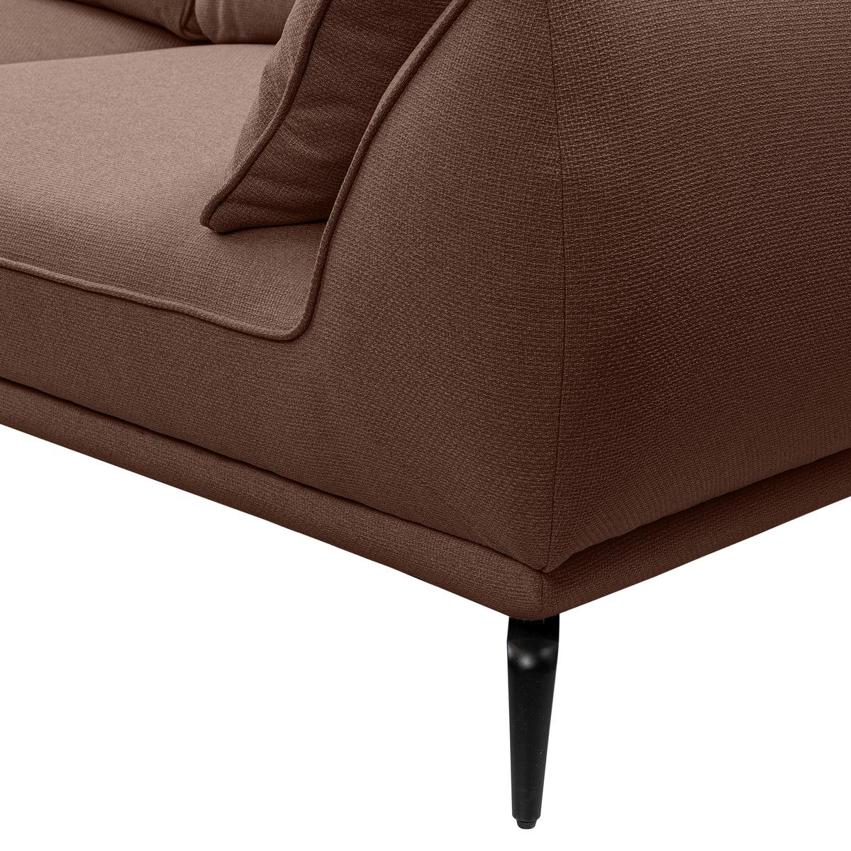 2-Sitzer-Sofa Cavo, Braun B: 208 cm - Schwarz/Braun, MODERN, Textil (208/86/118cm) - MID.YOU