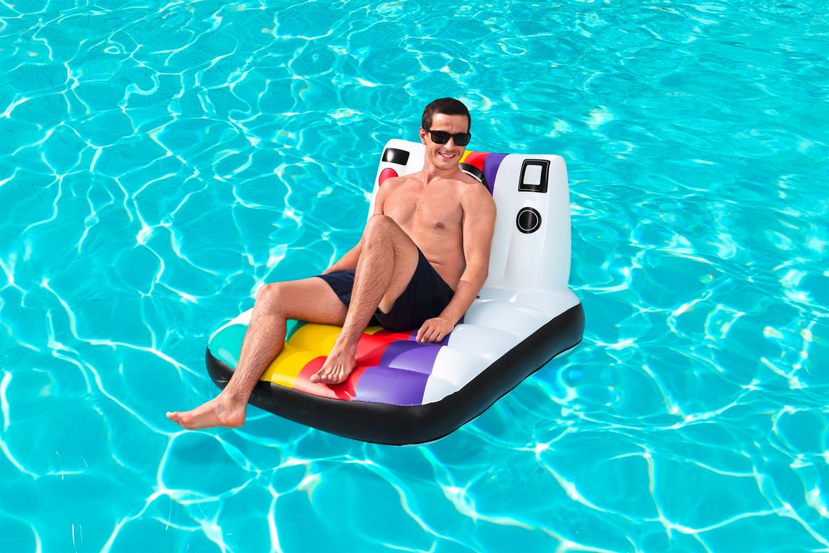 Luftmatratze DxH: 95x68,5 cm, Bis 90 Kg Belastbar - Multicolor/Weiß, MODERN, Kunststoff (95/68,5cm) - Bestway