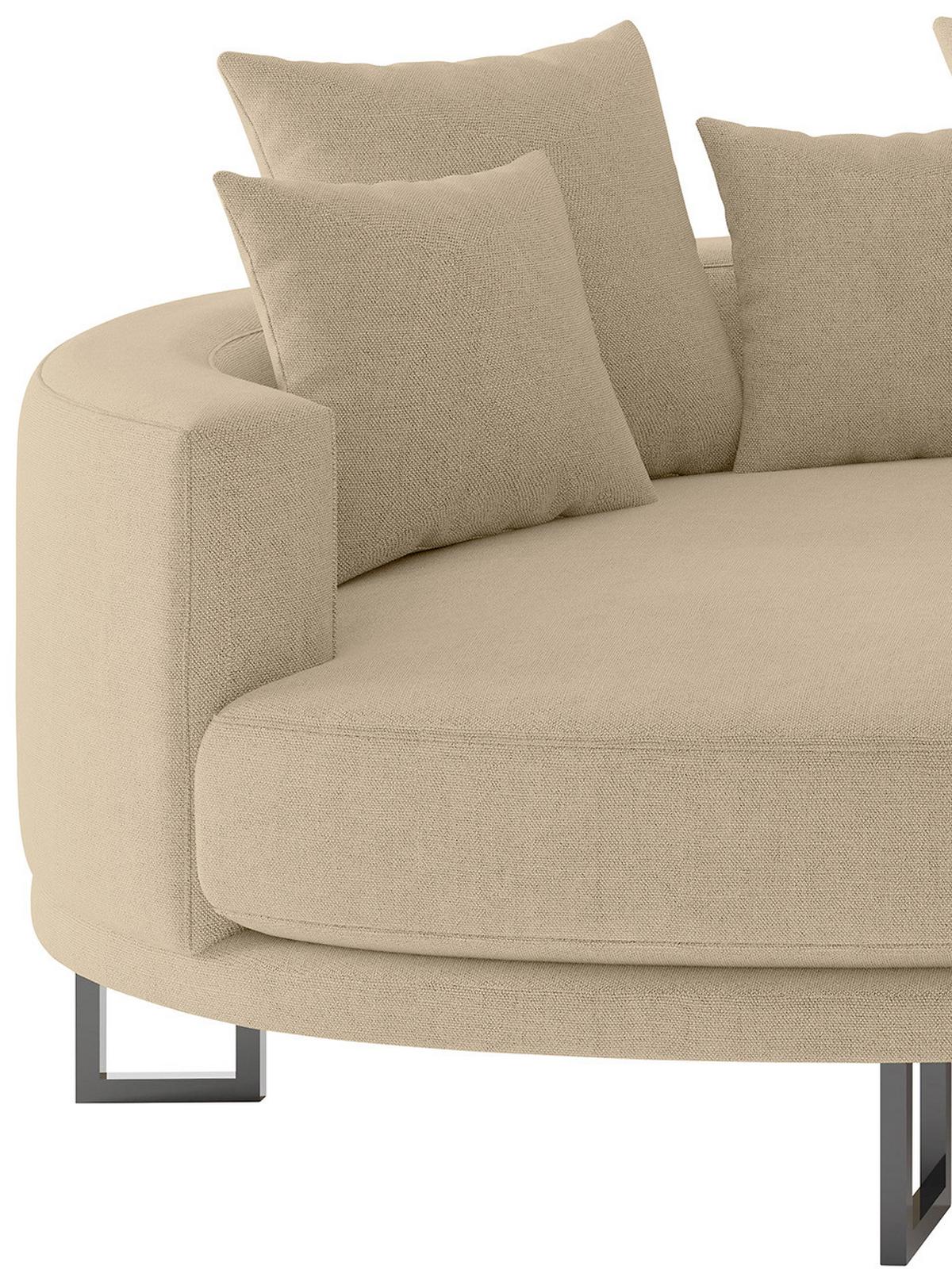 Bigsofa Natalia Beige S: 283x150 cm - Beige/Schwarz, Design, Textil (283/150cm) - Livetastic