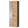 Garderobenschrank Turino Eiche Artisan Dekor B: 65 cm - Eichefarben/Anthrazit, MODERN, Holzwerkstoff (65/196,5/40cm)