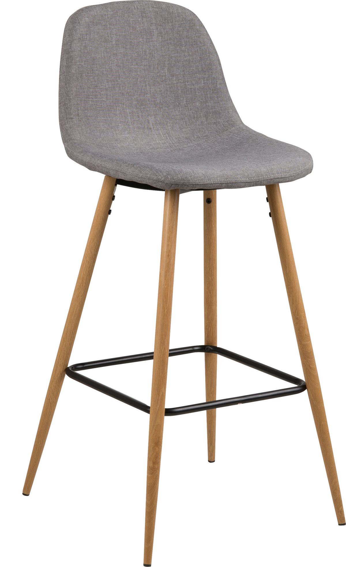 BAROVÁ ŽIDLE WILMA -LOMOCO- - černá/barvy dubu, Design, kov/dřevo (46,6/101/51cm) - Lomoco