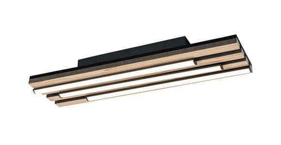 LED-Deckenleuchte Ada - Eichefarben/Schwarz, MODERN, Holzwerkstoff/Kunststoff (50/14,5/7,5cm) - Luca Bessoni