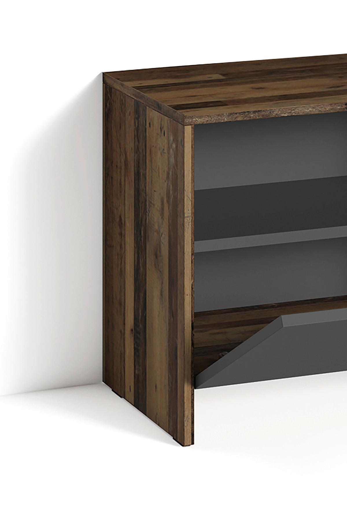 Garderobenbank Ben B: 60cm + Schuhablage Alteiche - Alteiche/Anthrazit, MODERN, Holzwerkstoff (60/48/35cm) - MID.YOU