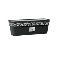 Műanyag Virágláda És Alj Cloe - sötétszürke, Basics, műanyag (17/18/50cm)