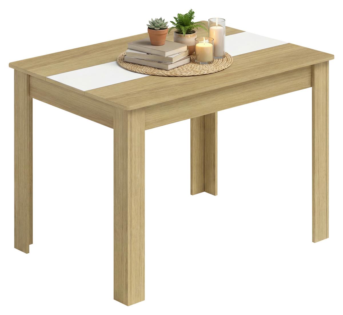 Esstisch Disalo Weiß/Honigeiche L: 115cm - Honigeiche/Weiß, MODERN, Holzwerkstoff (115/80/75cm) - MID.YOU