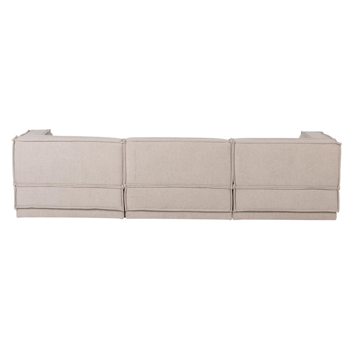 ECKSOFA Manu Naturfarben 286x160cm - Schwarz/Naturfarben, MODERN, Textil (286/160cm) - Livetastic
