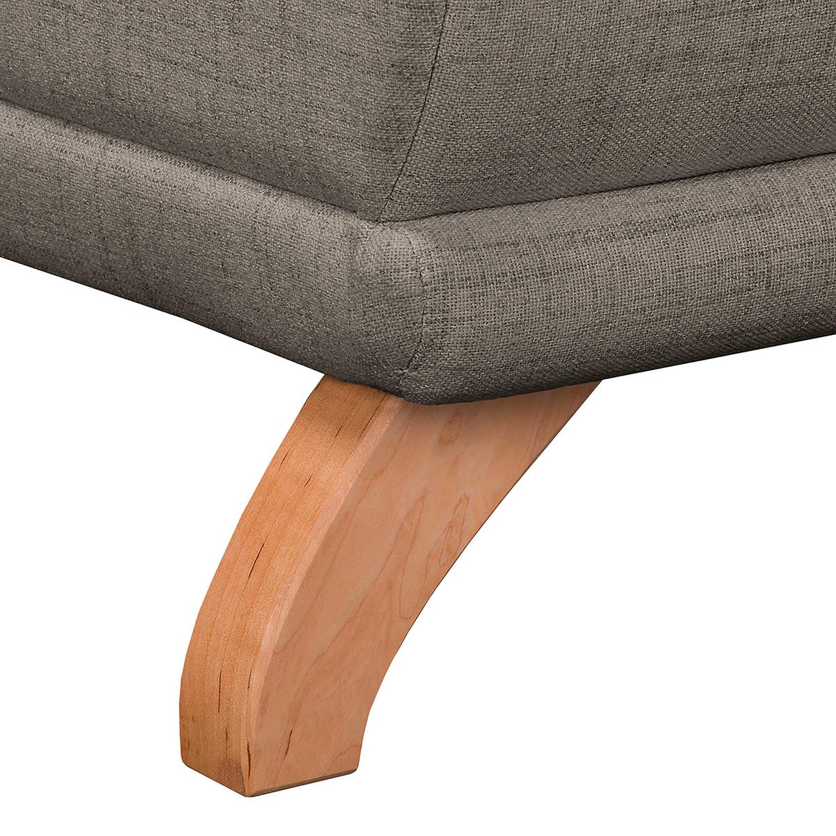 Ecksofa Bella Graphitfarben S: 257x174 Cm - Wengefarben/Graphitfarben, Design, Textil (257/174cm) - Livetastic