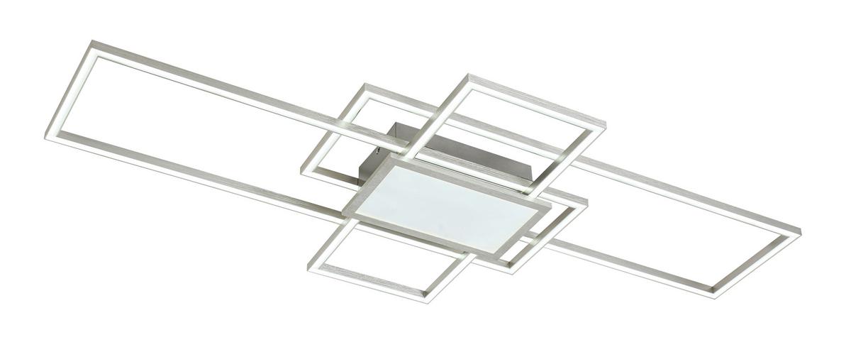 LED-Deckenleuchte Christina 50W 7000lm 3000-6000K dimmbar - Alufarben/Nickelfarben, Basics, Kunststoff/Metall (100/45,8/7,3cm) - Luca Bessoni