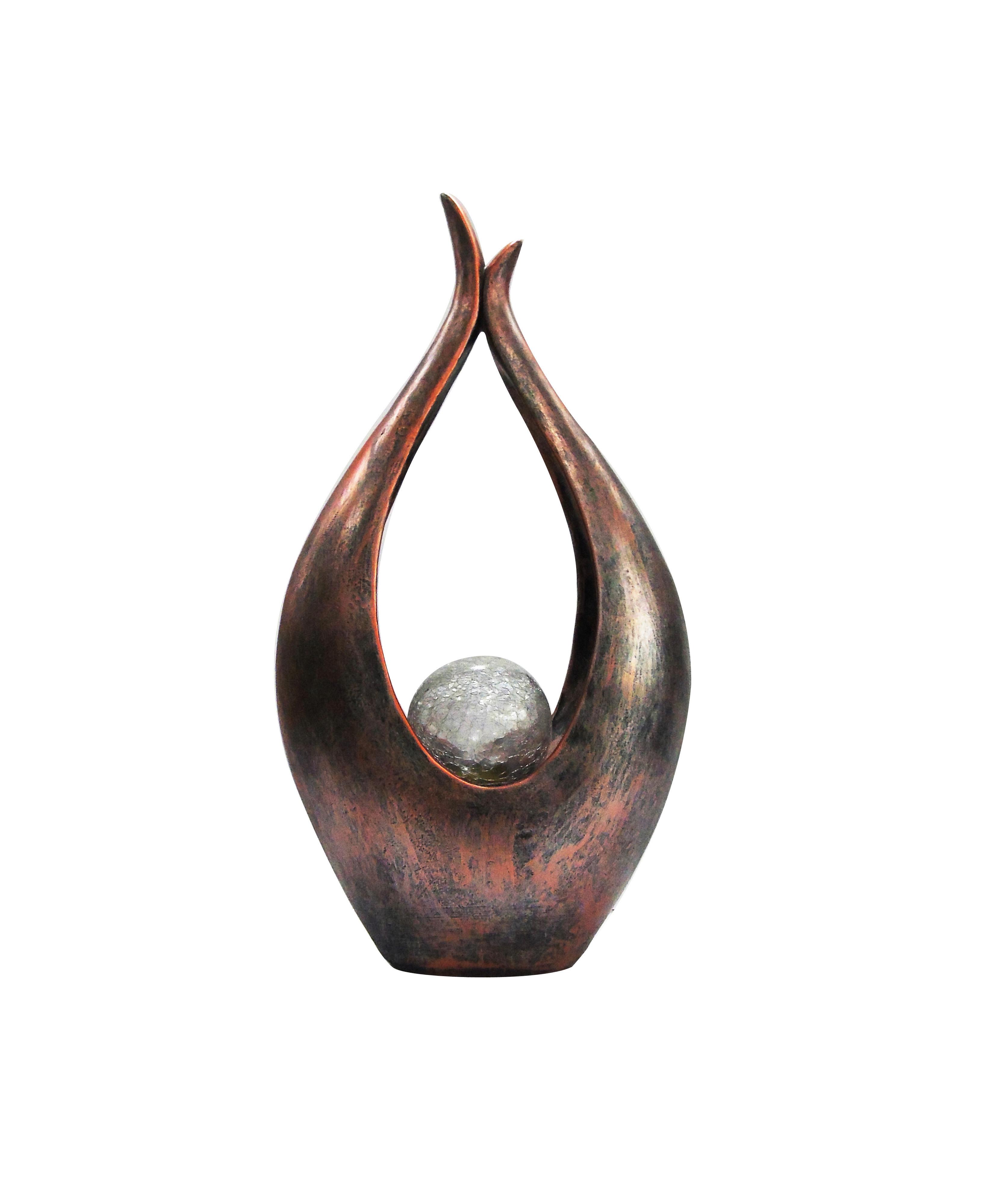 Solarleuchte Bronzefarben Klar - Klar/Bronzefarben, Basics, Glas/Kunststoff (26,5/13/50cm) - Globo