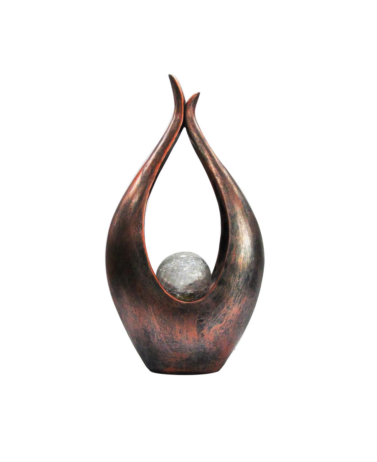 Solarleuchte Bronzefarben Klar - Klar/Bronzefarben, Basics, Glas/Kunststoff (26,5/13/50cm) - Globo