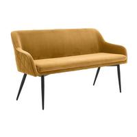 Sitzbank Senfgelb B: 160 cm - Senfgelb/Schwarz, MODERN, Textil (160/85/61cm) - Livetastic