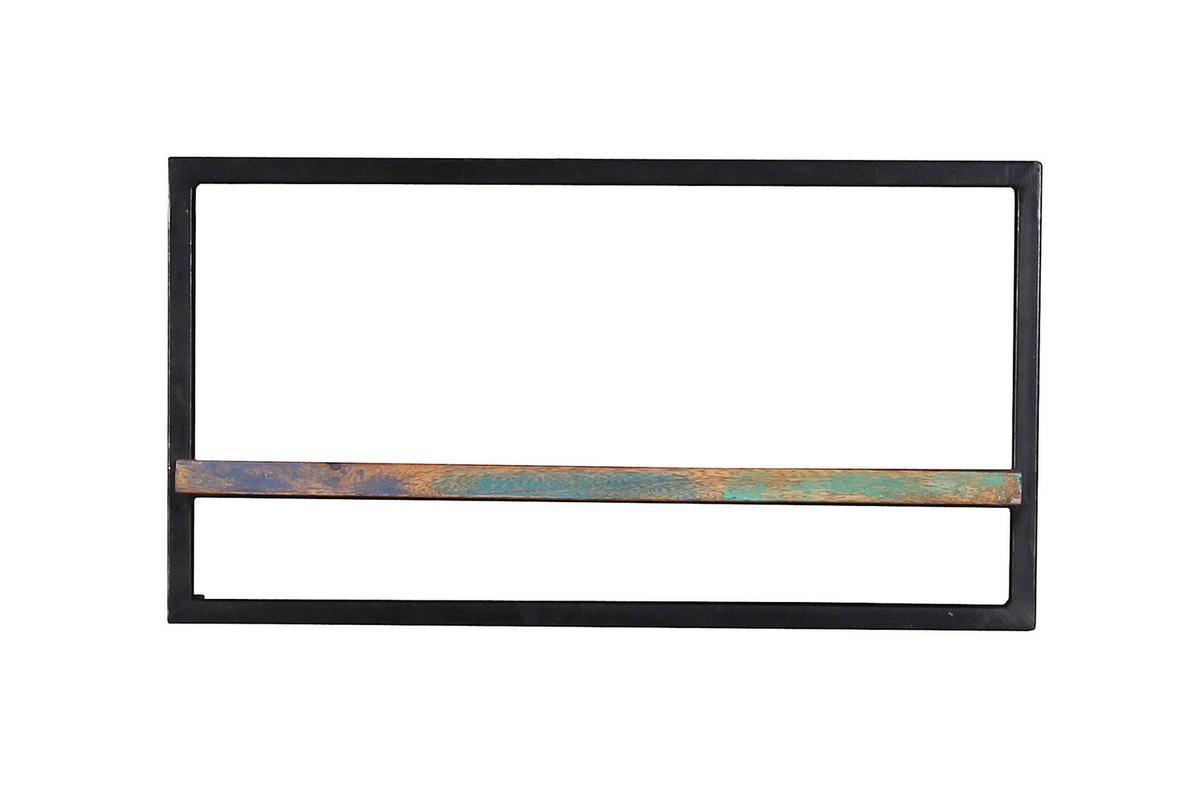 Wandregal Multicolor/Schwarz B: 65cm - Multicolor/Schwarz, Design, Holz/Metall (65/35/25cm) - MID.YOU