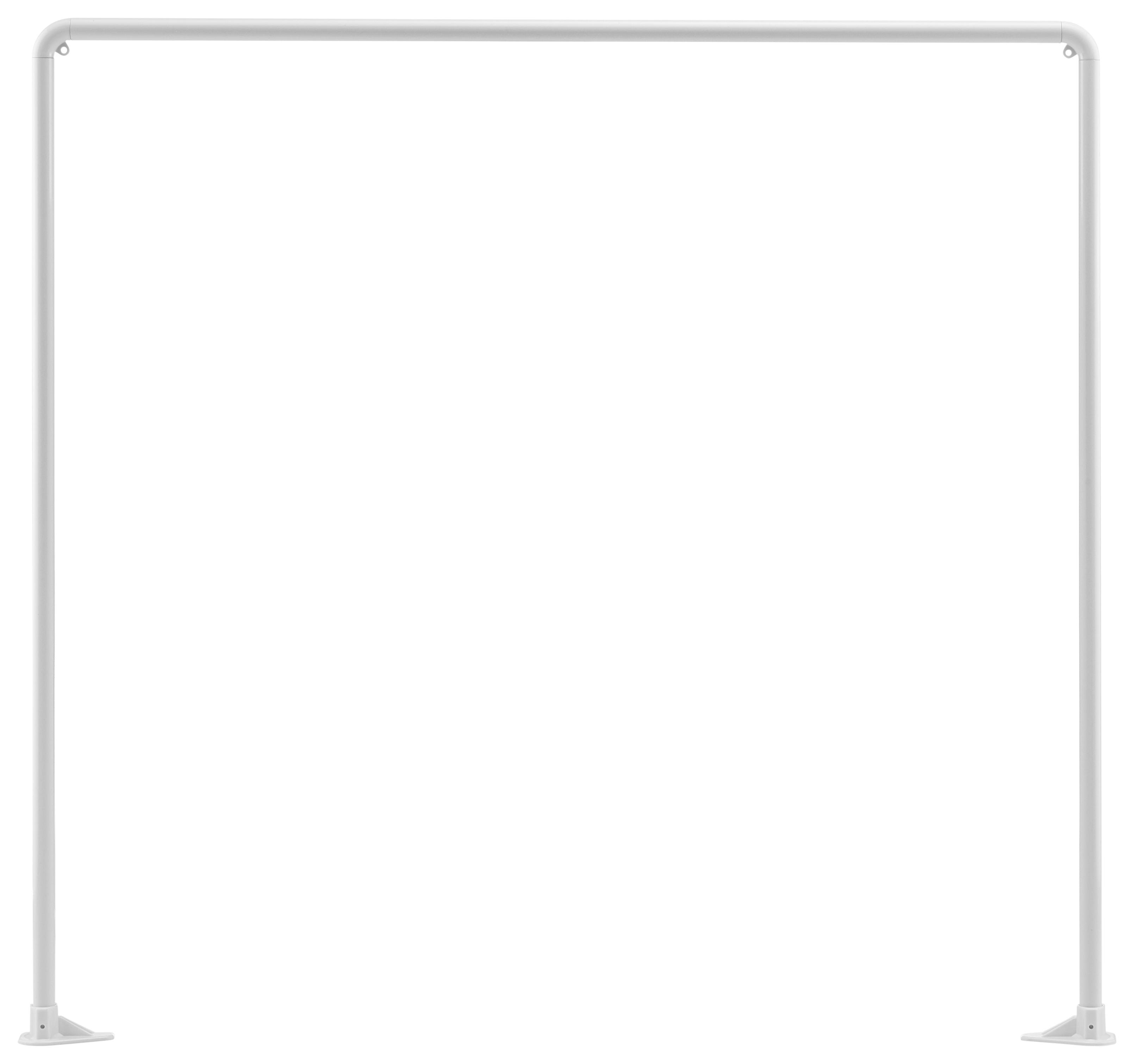 Zuhanyfüggöny Rúd Hilde - Fehér, konvencionális, Fém (91cm)