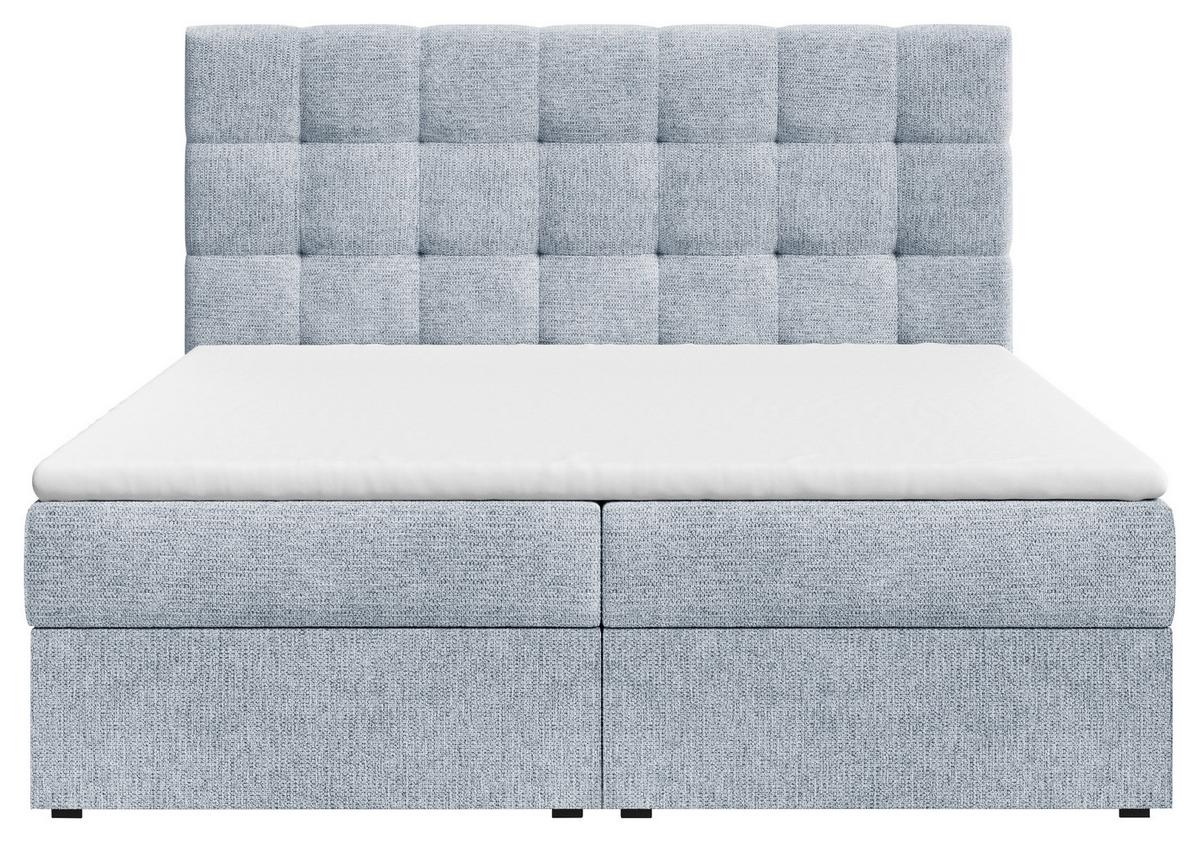 BOXBETT Oslo Blau 140x200cm - Blau/Schwarz, MODERN, Holz/Kunststoff (140/200cm) - MID.YOU