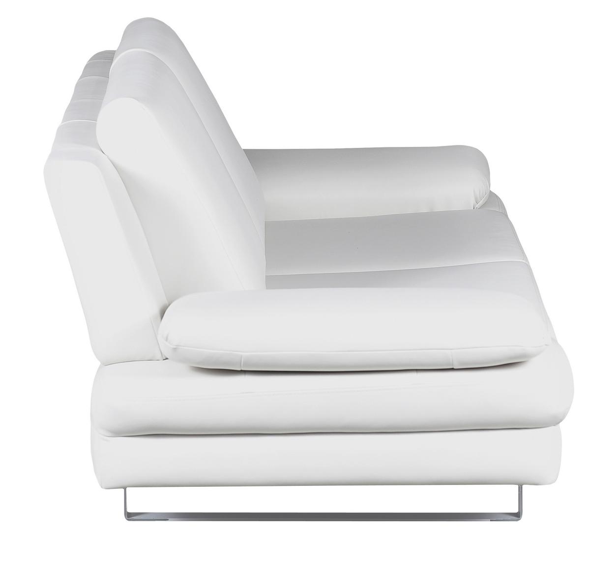 2-Sitzer-Sofa Jovanna, Weiß B: 198 cm - Weiß/Grau, Design, Textil (198/78/88cm) - MID.YOU