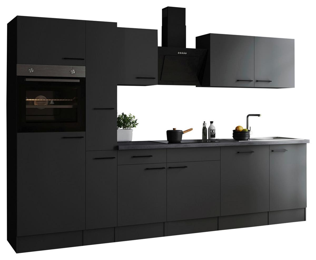 Küchenblock Oliver Dunkelgrau B: 310 cm - Dunkelgrau/Grau, Design, Holzwerkstoff (310cm) - Respekta