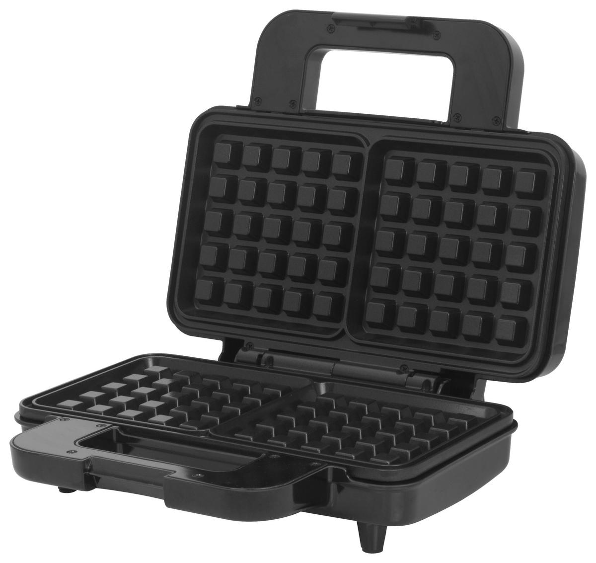 Waffeleisen 1000 W Und Mit Antihaftbeschichtung - Silberfarben/Schwarz, Basics, Kunststoff/Metall (25/29/10cm)