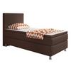Boxspringbett Mit Topper 90x200 Cm Berlin F - Silberfarben/Braun, KONVENTIONELL, Textil (90/200cm) - MID.YOU