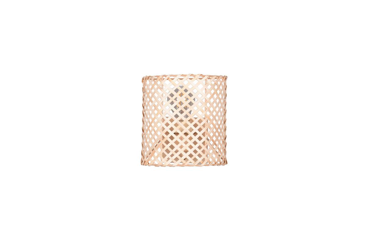 Wandleuchte Bina Naturfarben Beige B: 19 cm - Beige/Naturfarben, Natur, Naturmaterialien/Metall (19/19/10,5cm)