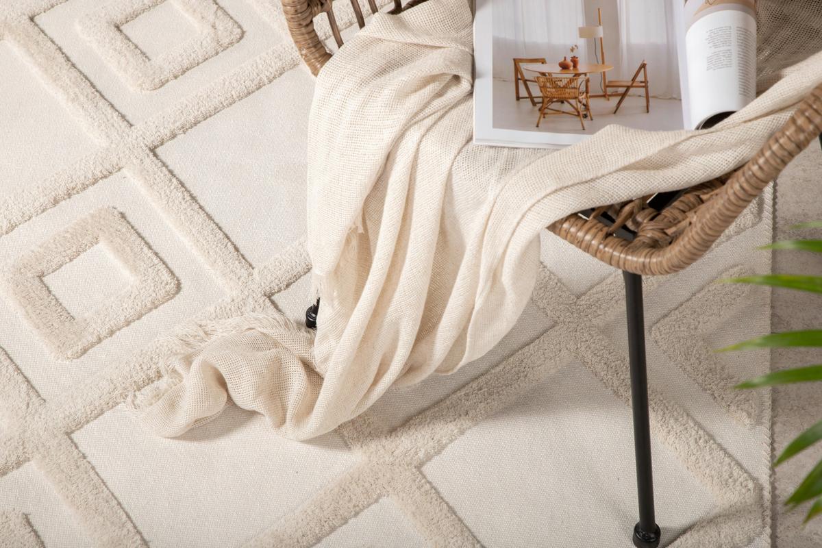 Flachwebteppich Towa - Weiß, LIFESTYLE, Textil (160/230cm) - P & B