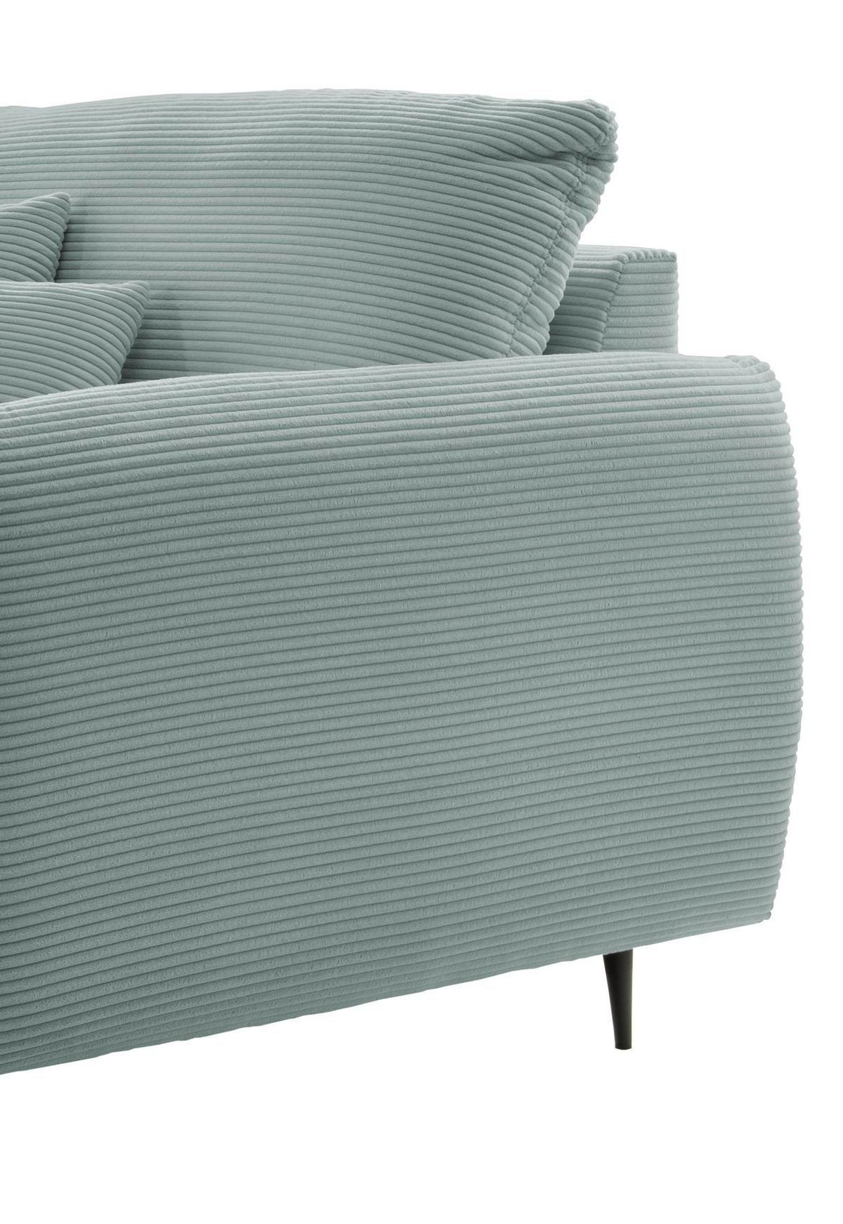 XXL-Sessel Vanilla, Hellblau B: 112cm - Schwarz/Hellblau, Design, Textil (112/95/158cm) - Livetastic