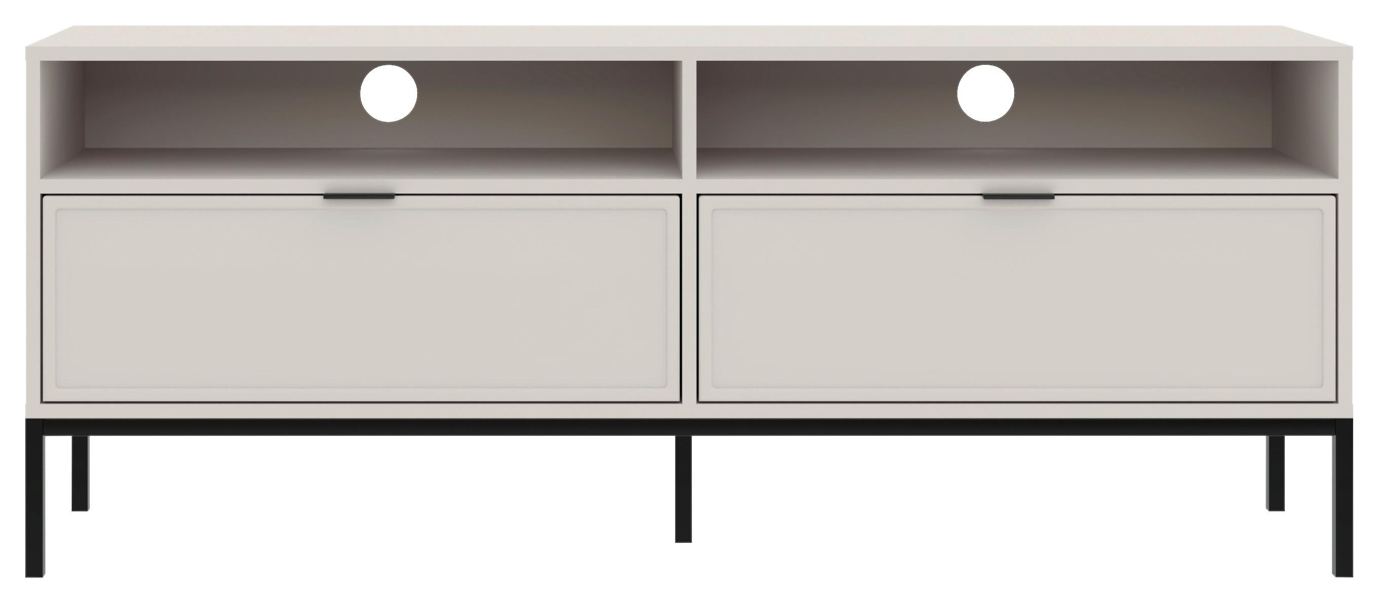 TV-ELEMENT Deco Kaschmir B: 150cm - Kaschmir/Schwarz, Design, Holzwerkstoff/Metall (150/60/40cm) - MID.YOU
