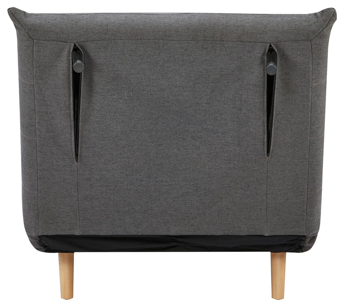 Rozkládací pohovka/křeslo SIMON šedá - šedá/světle šedá, Moderní, dřevo/textil (77/84/91cm) - Ondega