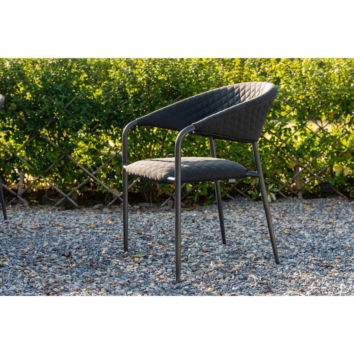 Stapelsessel Puro - Anthrazit, MODERN, Textil/Metall (58/83/66cm) - Gardenson