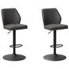 Barhocker-set Grayson - Anthrazit/Schwarz, KONVENTIONELL, Textil/Metall (42/114/52cm) - MID.YOU